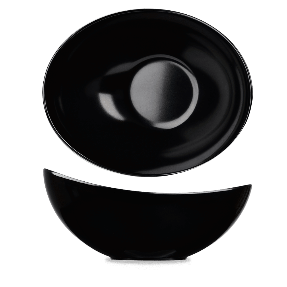 Black Moonstone melamine bowl, 360x250x180mm, 5000ml