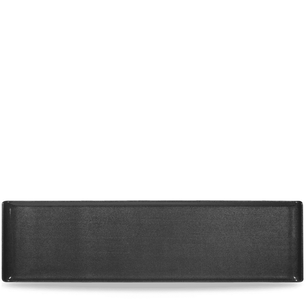Rectangular melamine tray, black, 560x150mm