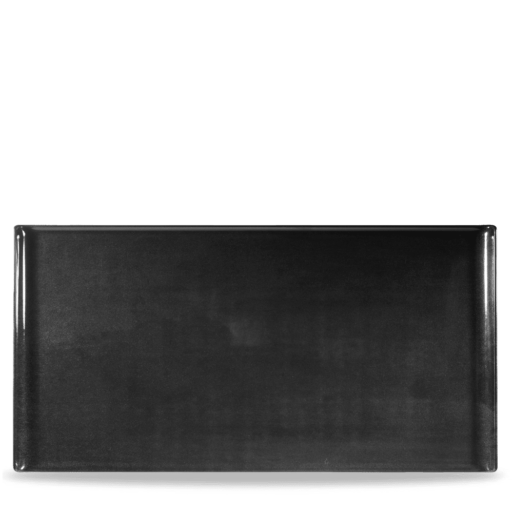 Rectangular melamine tray, black, 530x330mm