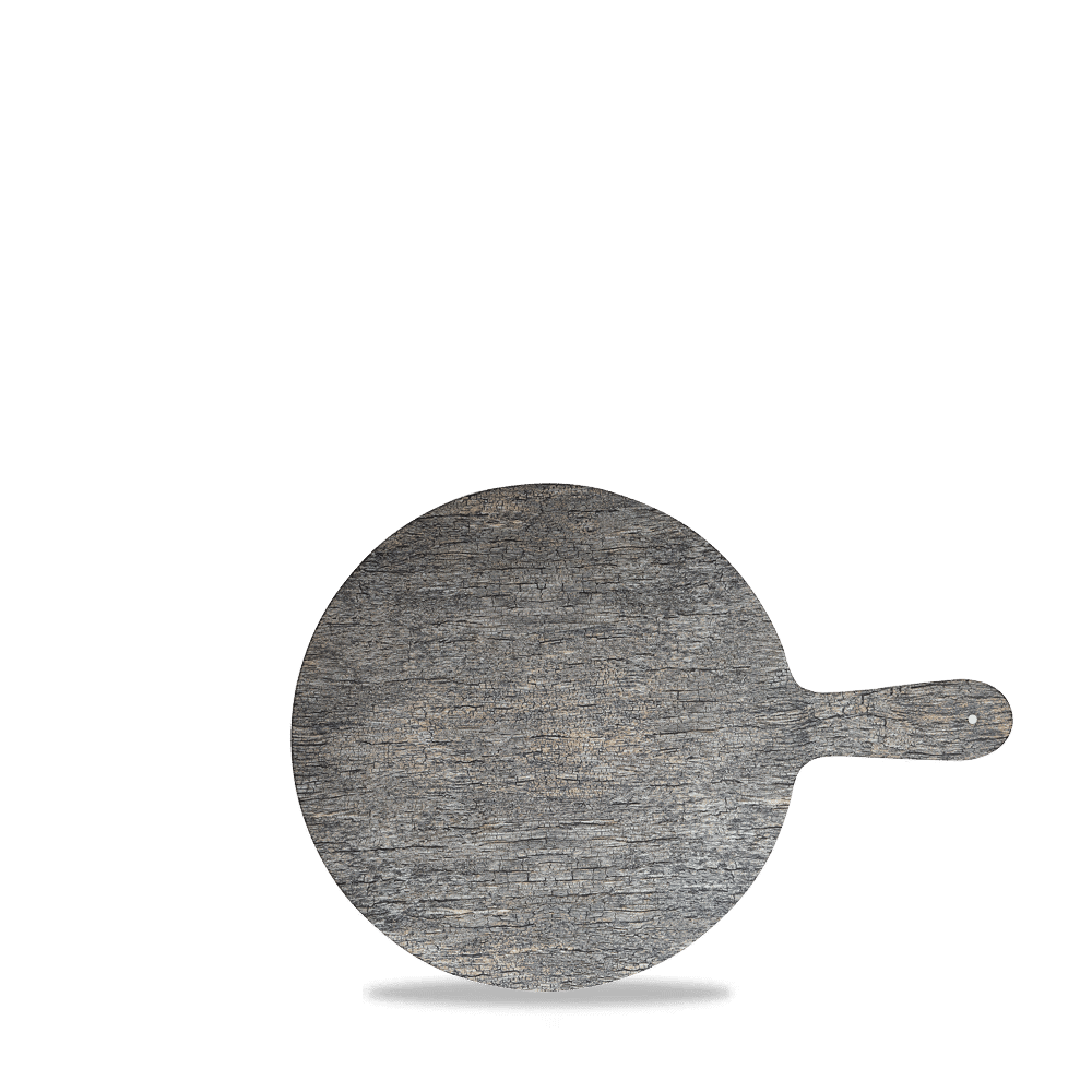 Deska prezentacyjna z uchwytem okrągła Distressed Wood, 500x320mm [se]