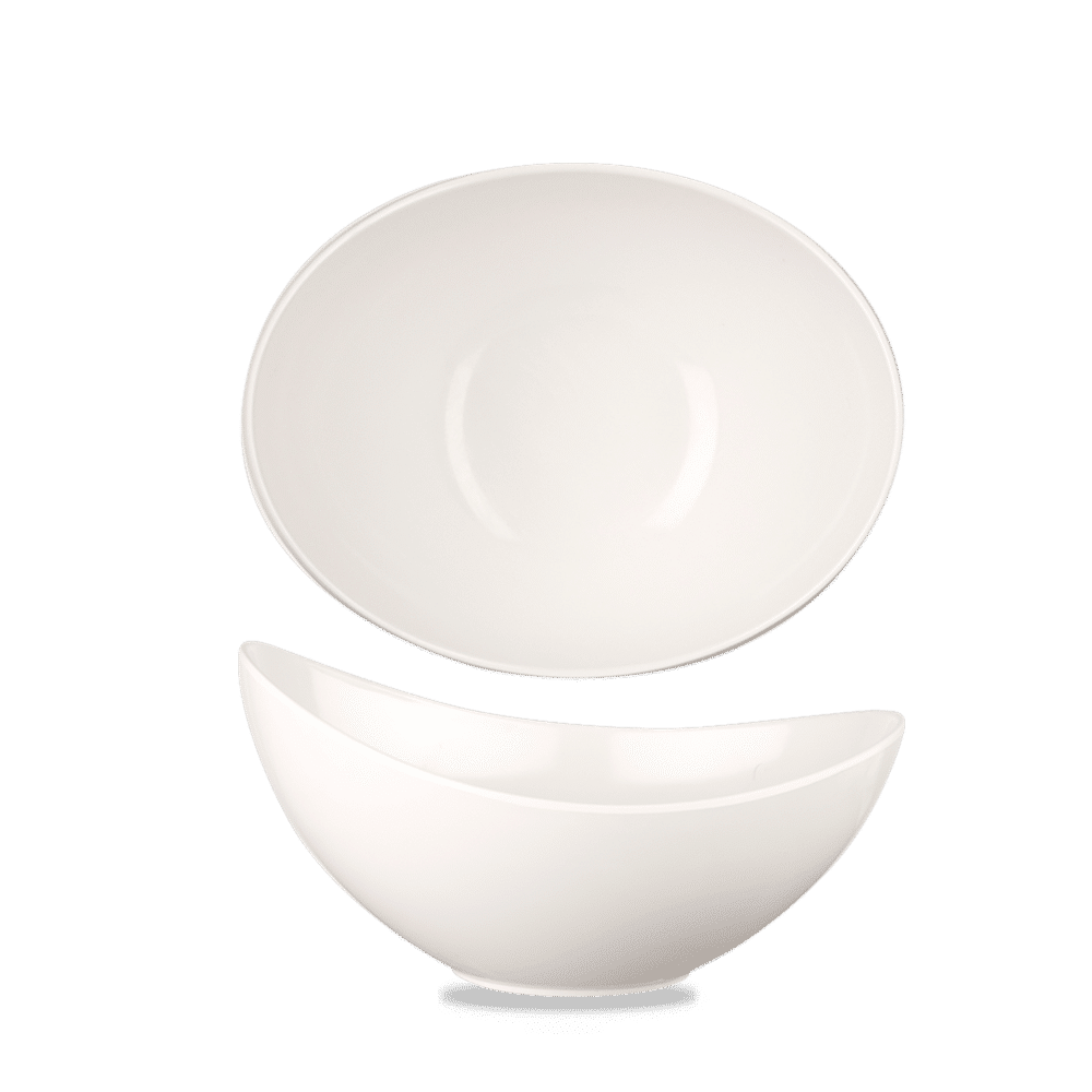Moonstone White melamine bowl, 250x200x120mm, 1300ml
