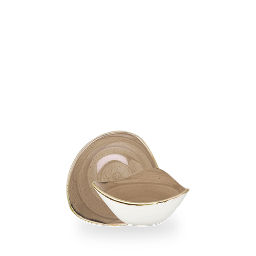 Stonecast Truffle triangular bowl, 150 mm