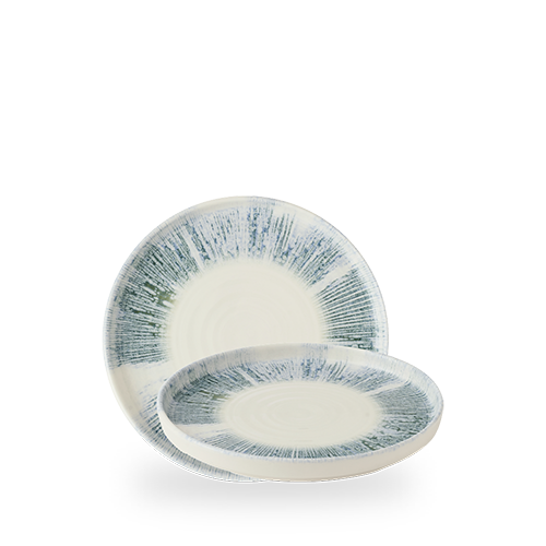 Lyra Blue high-rimmed plate, 210 mm