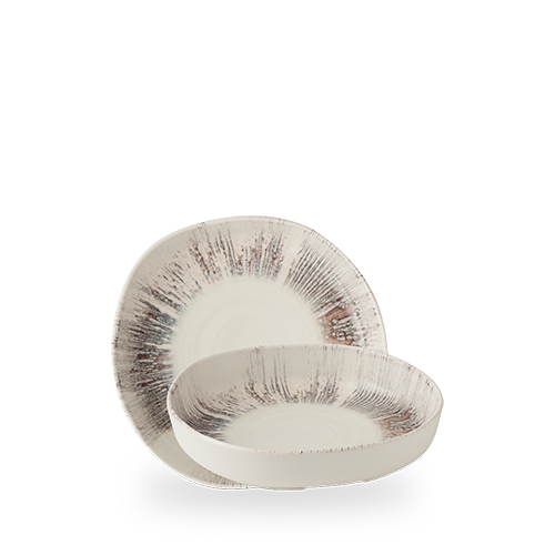 Organic-shaped Lyra Pink bowl, 200mm