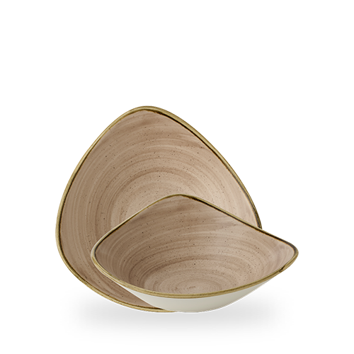 Stonecast Truffle triangular bowl, 240 mm