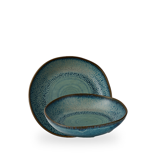 Cascade Sapphire Blue natural deep bowl, 220 mm