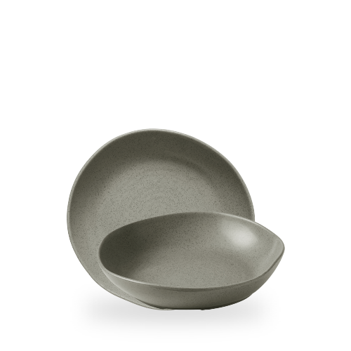 Deep bowl with organic shape, Stonecast Grey, 220 mm, 770 ml