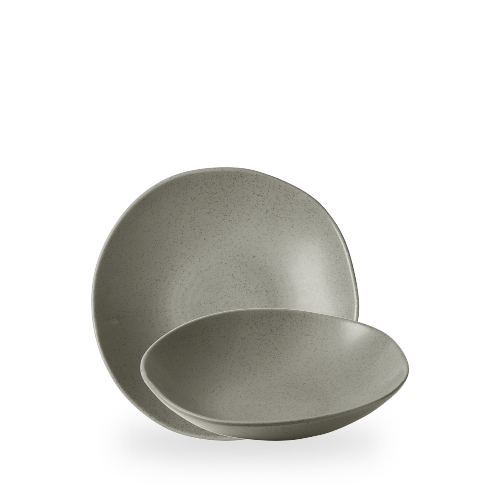 Miska o organicznym kształcie coupe Stonecast Grey, 220mm, 740ml [ru]