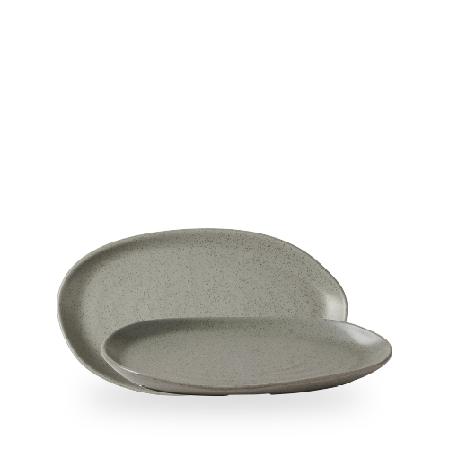 Półmisek o organicznym kształcie Stonecast Grey, 260x150mm [ru]