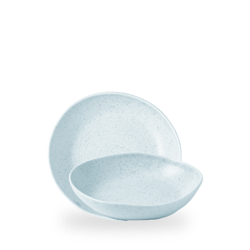 Deep bowl with an organic shape, Stonecast Duck Egg, 220 mm, 770 ml