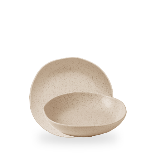 Deep bowl with organic shape Stonecast Nutmeg Cream, 220mm, 770ml