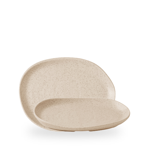 Półmisek o organicznym kształcie Stonecast Nutmeg Cream, 260x200mm [ru]