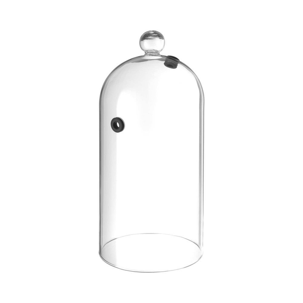 Glaskupol med ventilationshål, diameter 130 mm