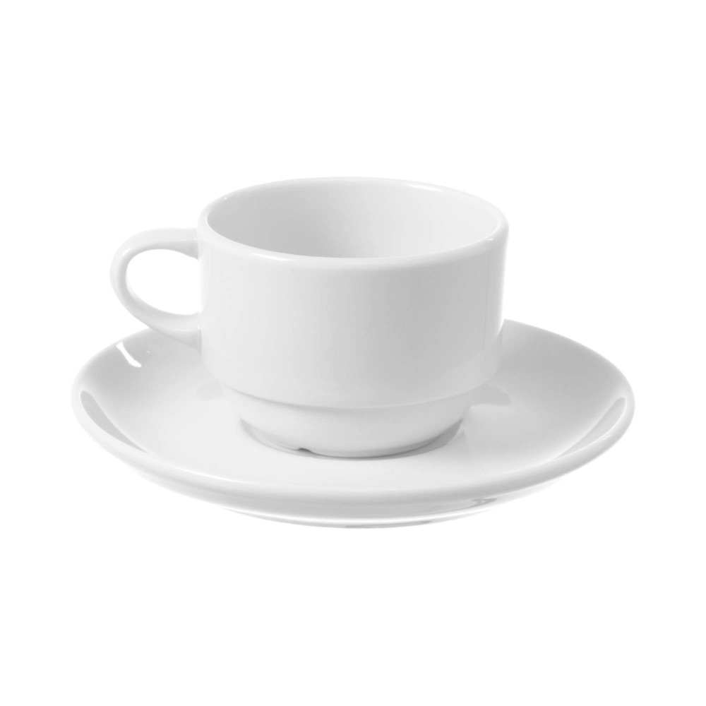 Bianco stackable cup with saucer, 90ml