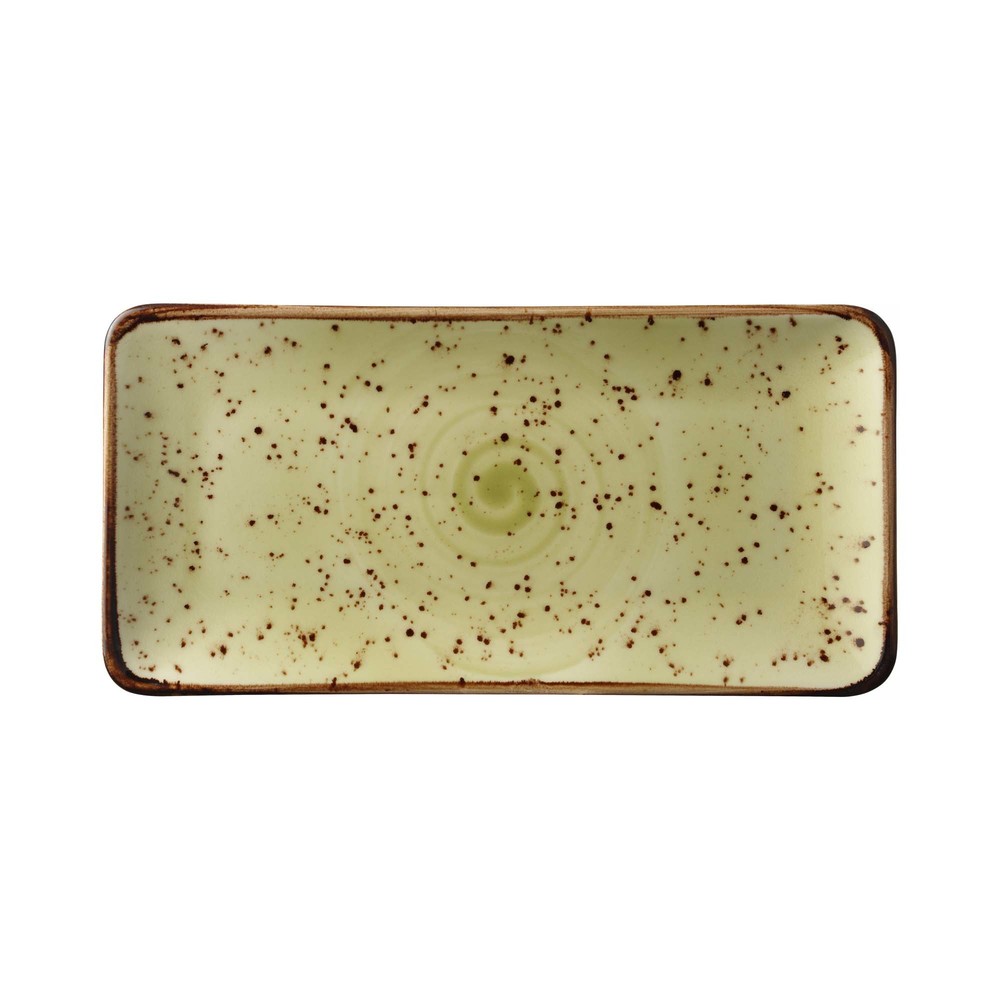 Rechteckiger Teller Olive, 300 x 150 mm