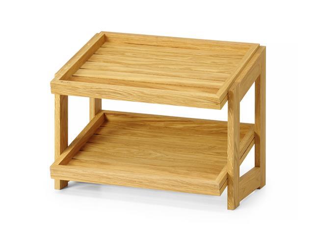 Stojak 2-poziomowy dębowy 574x323x441 mm