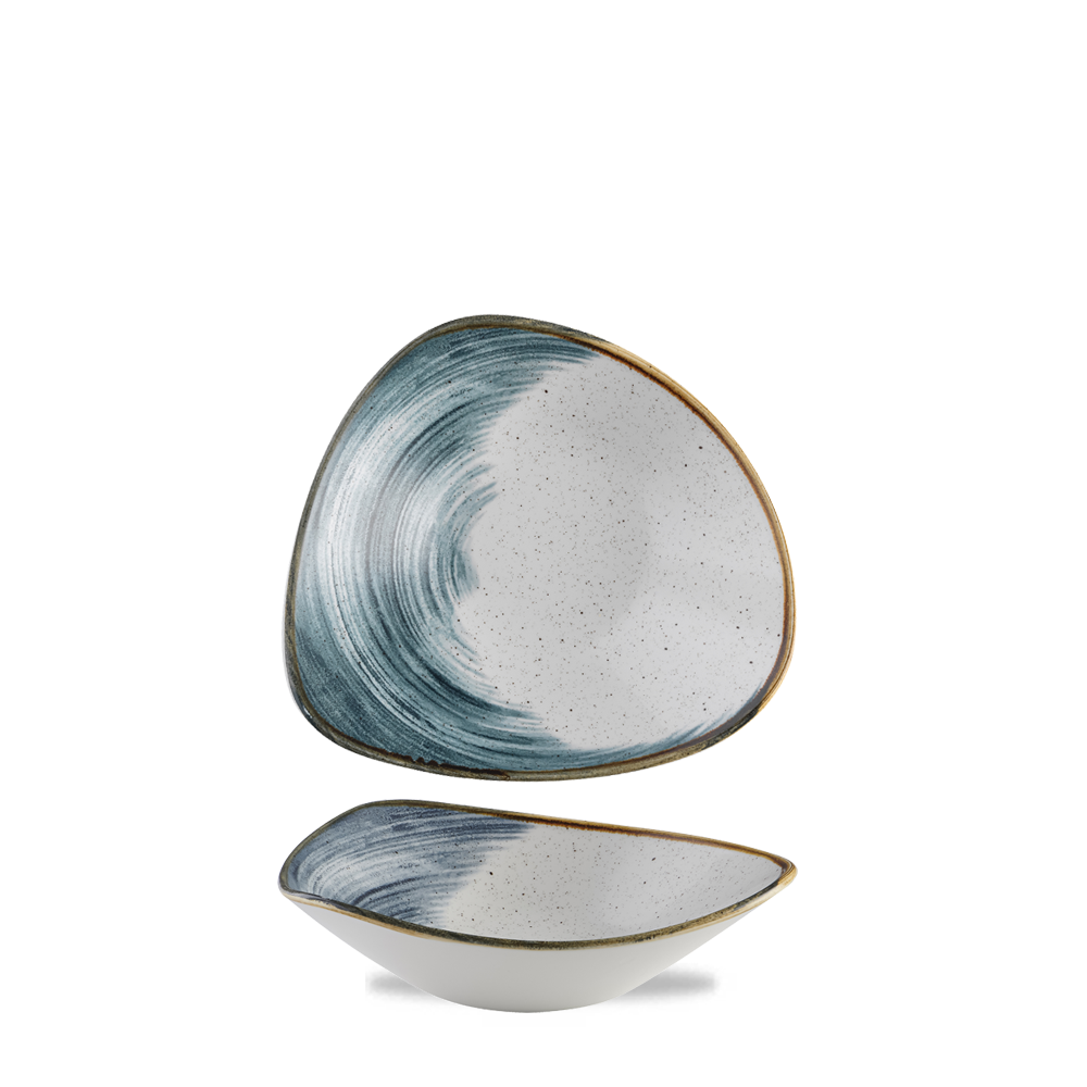 Stonecast Accents Blueberry triangular bowl, 185mm