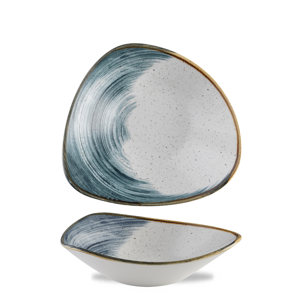 Stonecast Accents Blueberry triangular bowl, 235mm