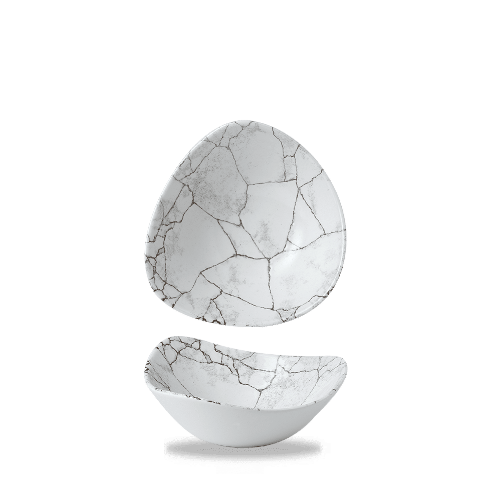 Miska trójkątna Studio Prints Kintsugi Agate Grey 185 mm