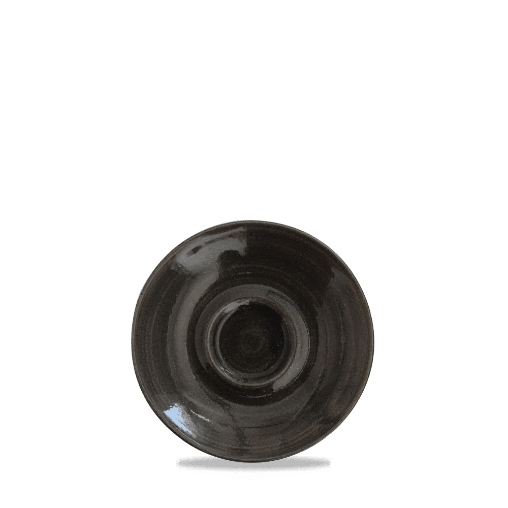 Monochrome Iron Black espresso saucer, 118mm