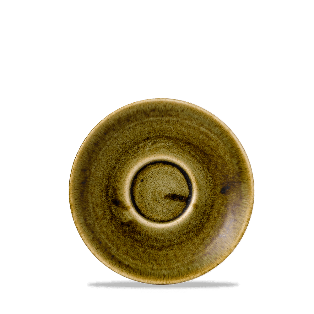 Stonecast Plume Green cappuccino saucer, 156mm