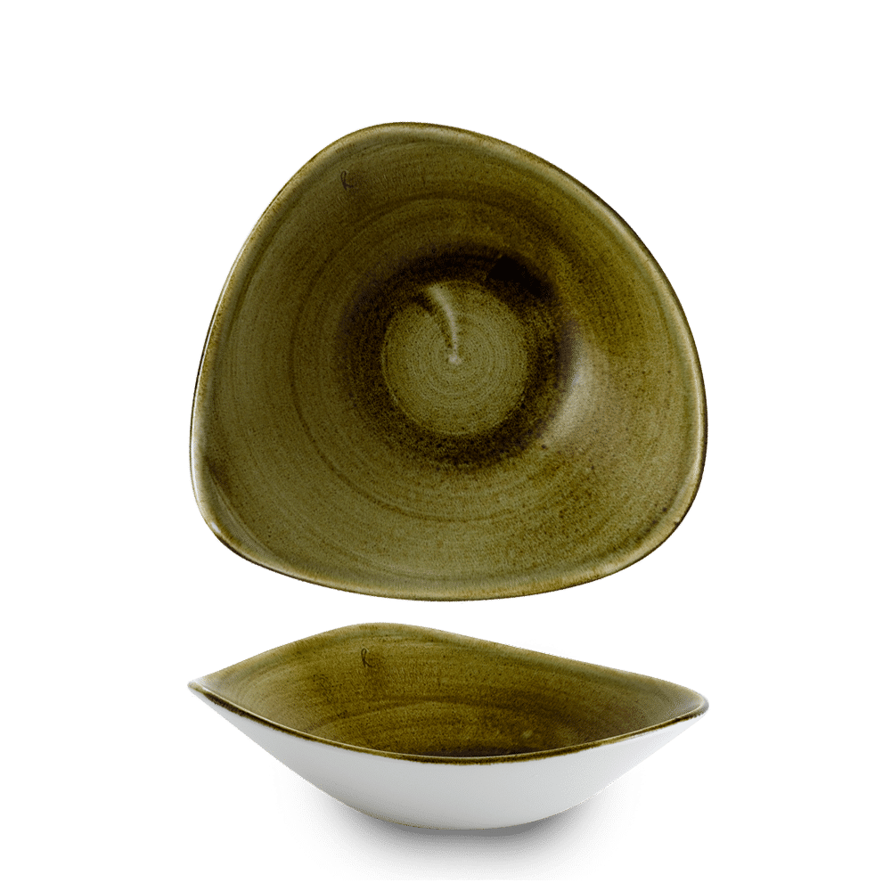 Miska trójkątna Stonecast Plume Green 153 mm