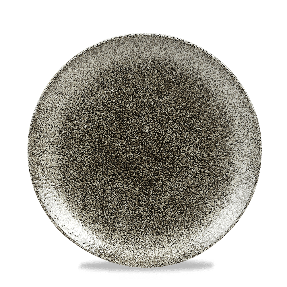 Raku Quartz Black coupe plate, 217mm