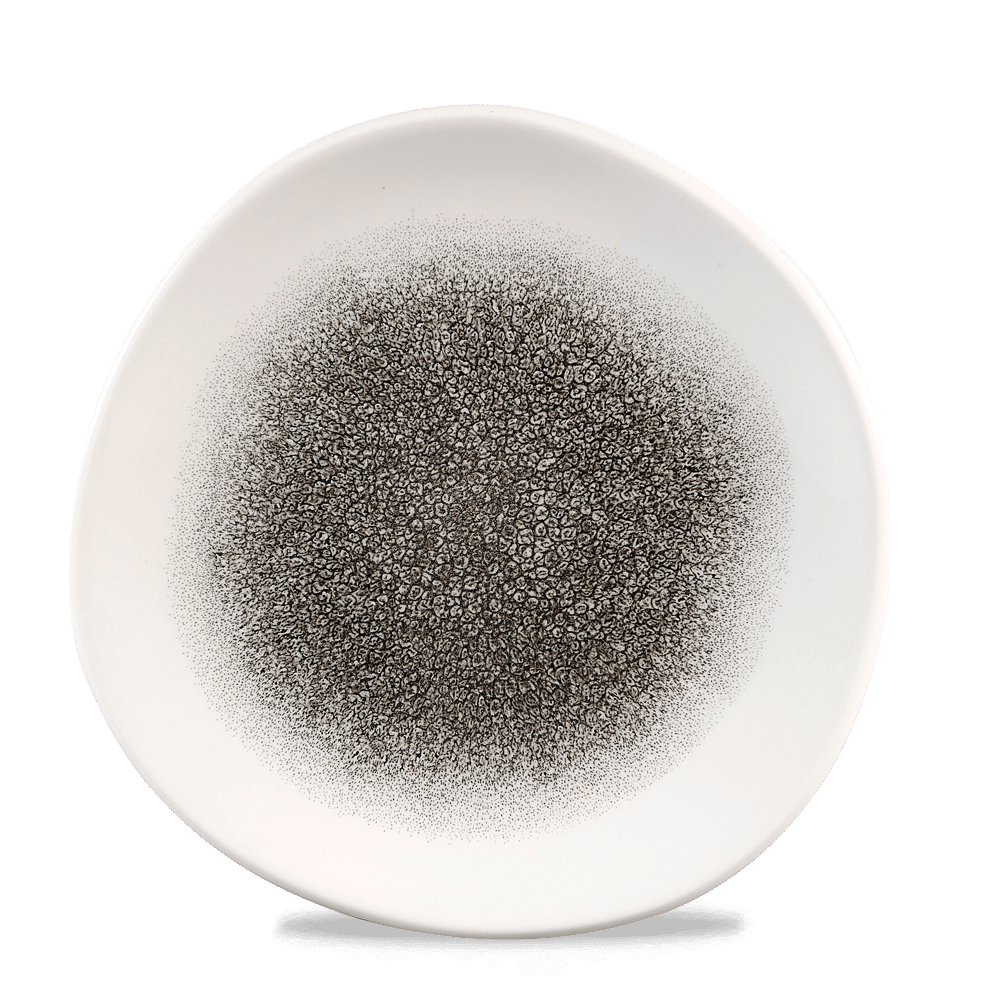 Talerz płytki o organicznym kształcie Raku Quartz Black 210 mm