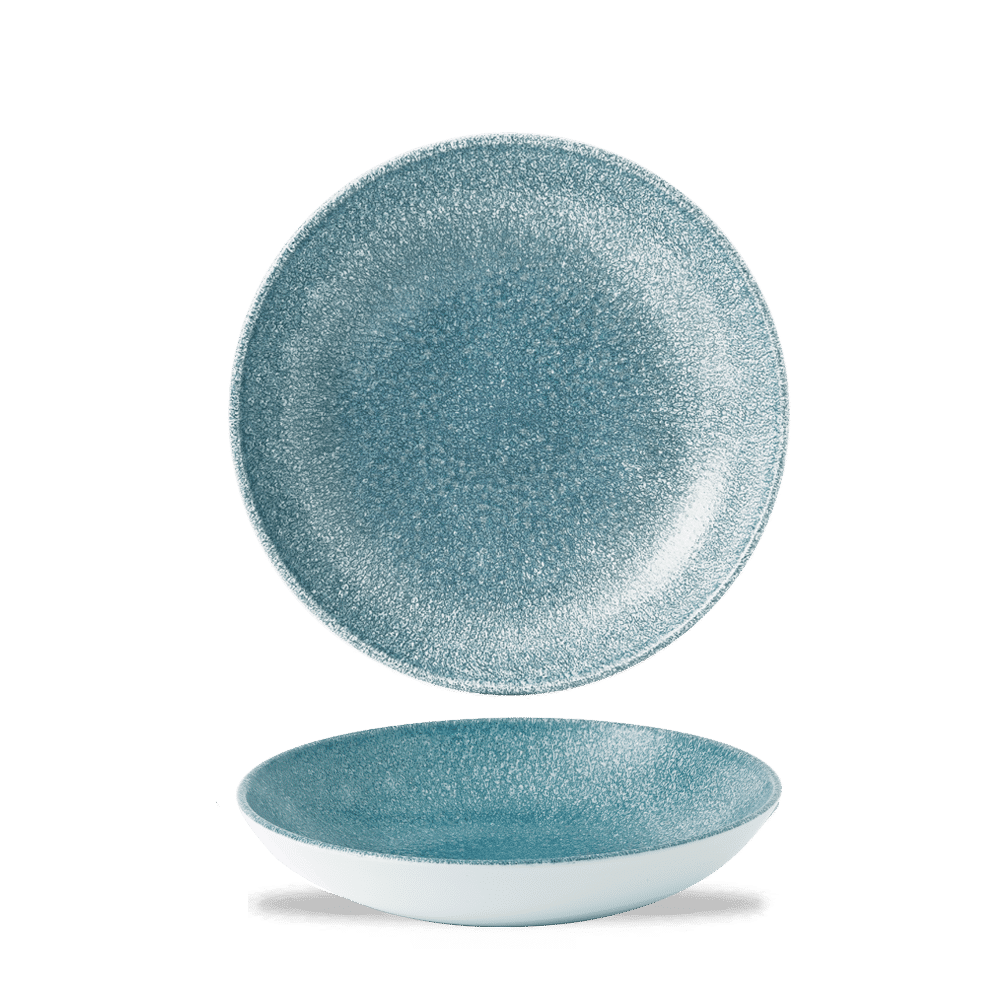 Miska coupe Raku Topaz Blue 426 ml