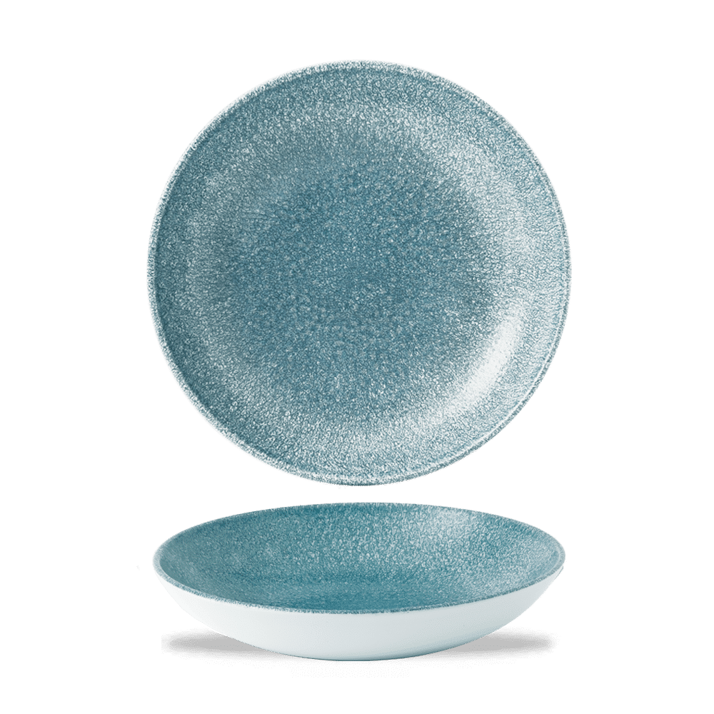 Miska coupe Raku Topaz Blue 1136 ml