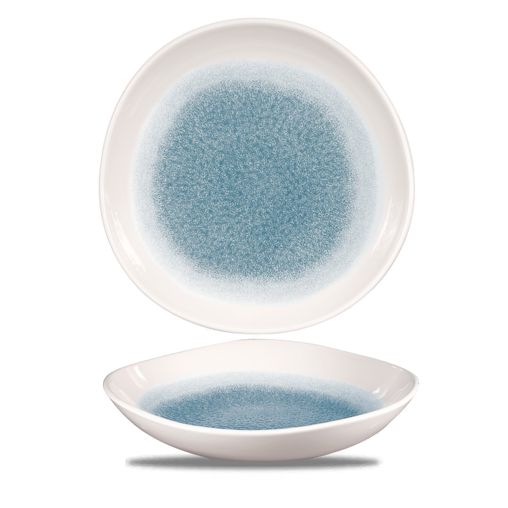 Miska o organicznym kształcie Raku Topaz Blue 1100 ml