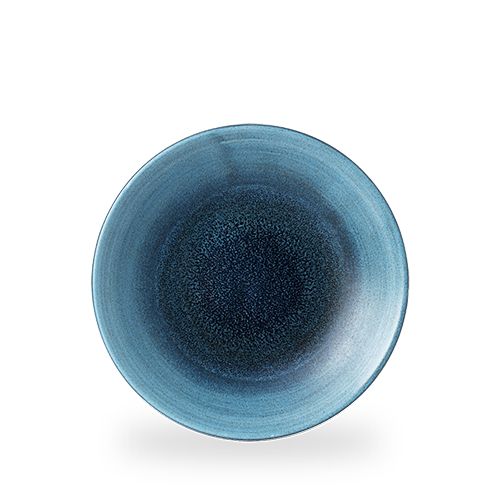 Stonecast Aqueous Lagoon deep coupe plate, 255x(h)35mm