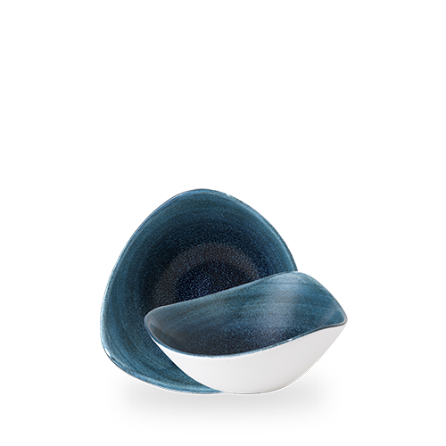 Stonecast Aqueous Lagoon triangular bowl, 185mm