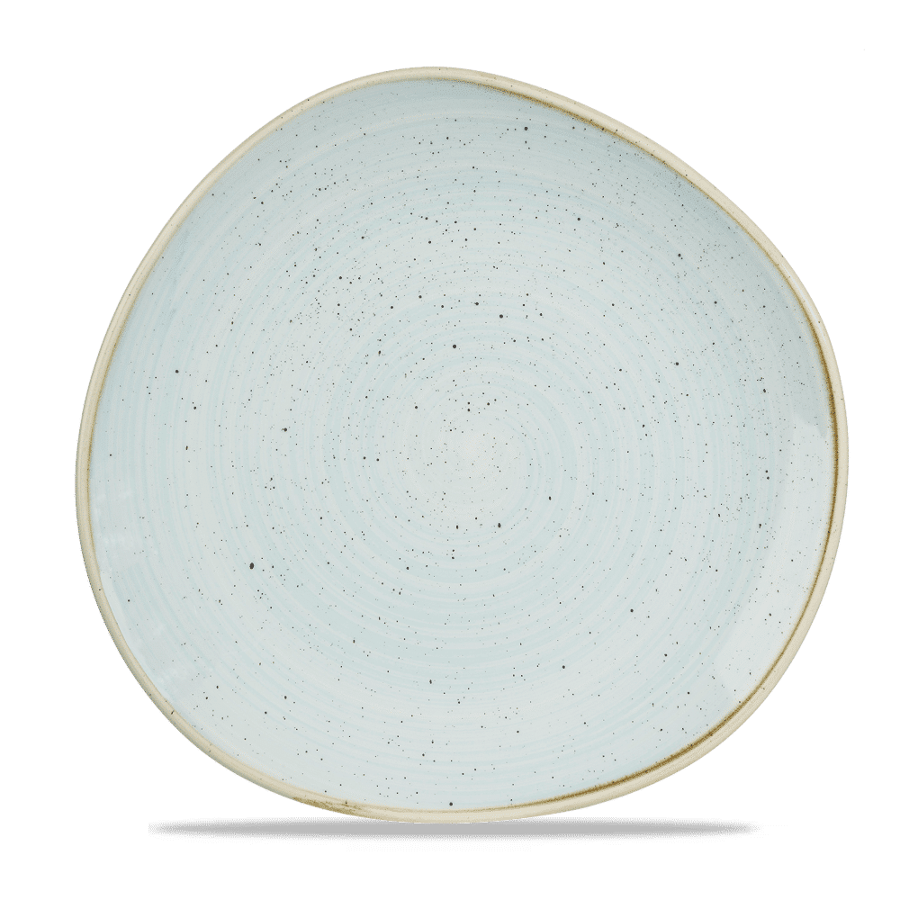 Stonecast Duck Egg round trace plate, 286mm