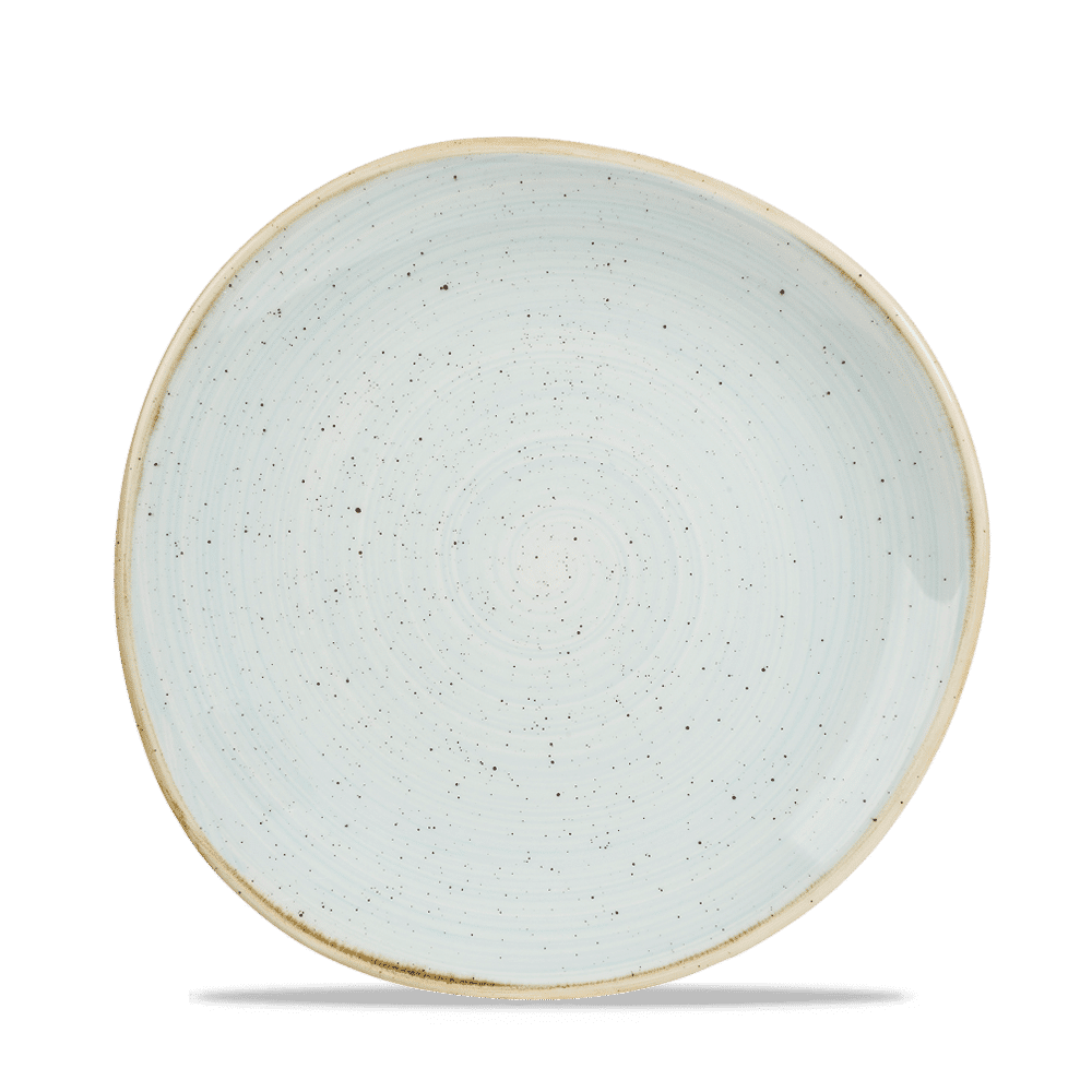 Ploché taniere organického tvaru Stonecast Duck Egg Blue 210 mm