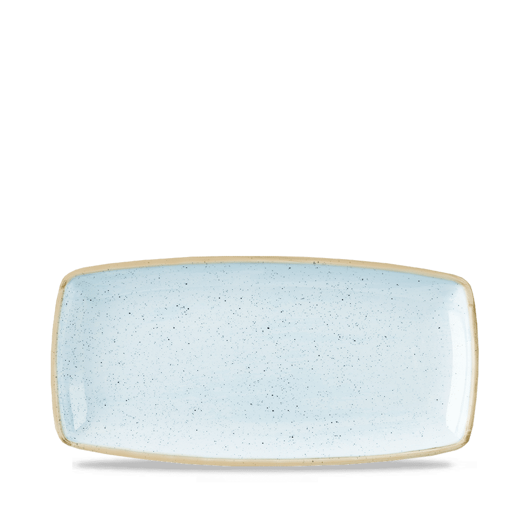 Stonecast Duck Egg oblong plate, 295mm
