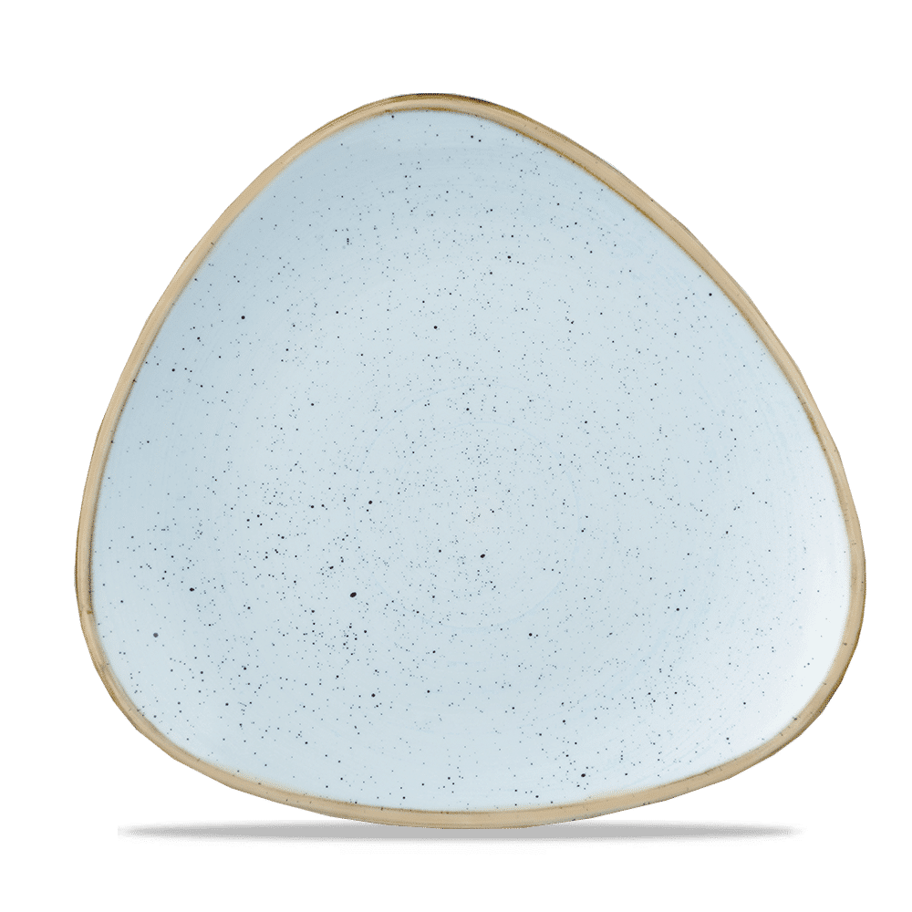 Trojúhelníkový talíř Stonecast Duck Egg Blue 285 mm