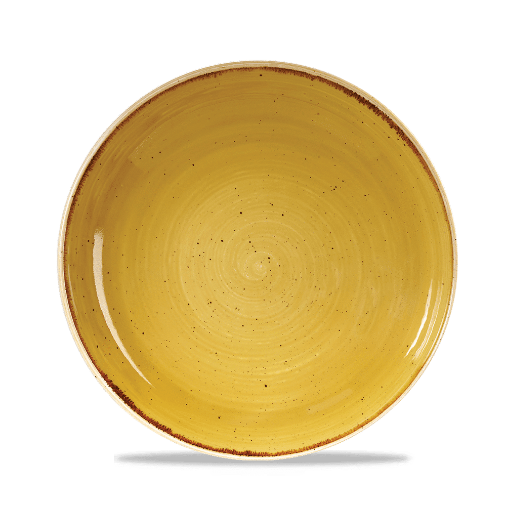 Stonecast Mustard coupe bowl, 248mm