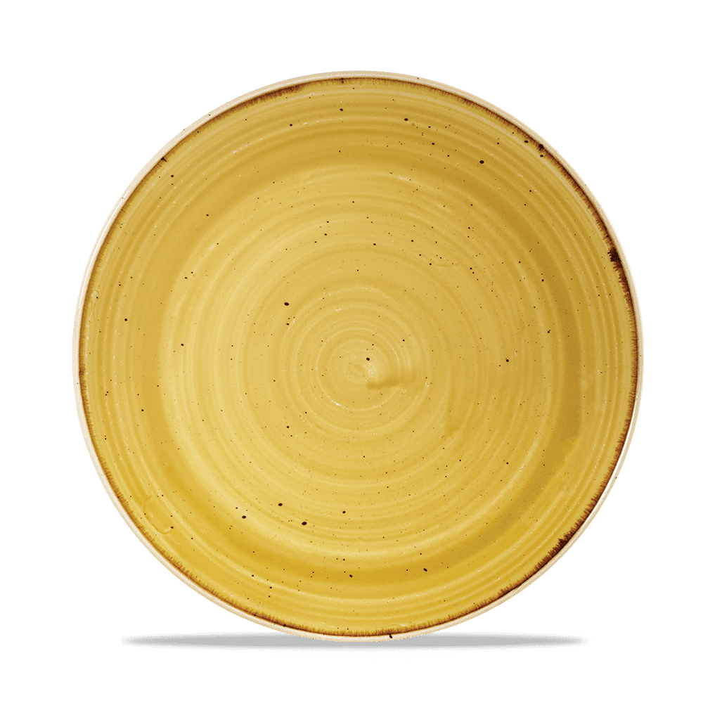 Stonecast Mustard coupe plate, 217mm