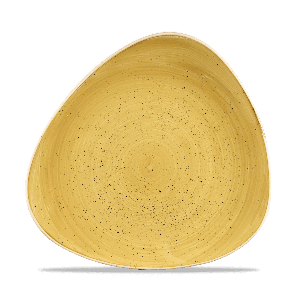 Stonecast Mustard triangular plate, 265mm
