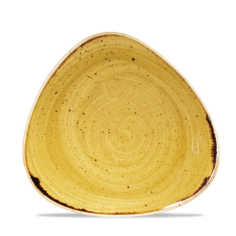 Stonecast Mustard triangular plate, 229mm