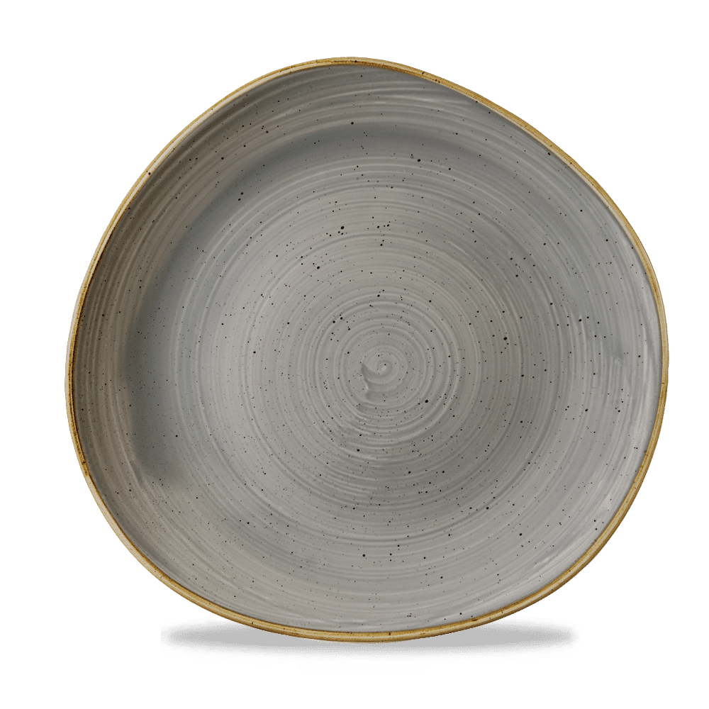 Stonecast Peppercorn Grey organicky tvarovaný plytký tanier 286 mm