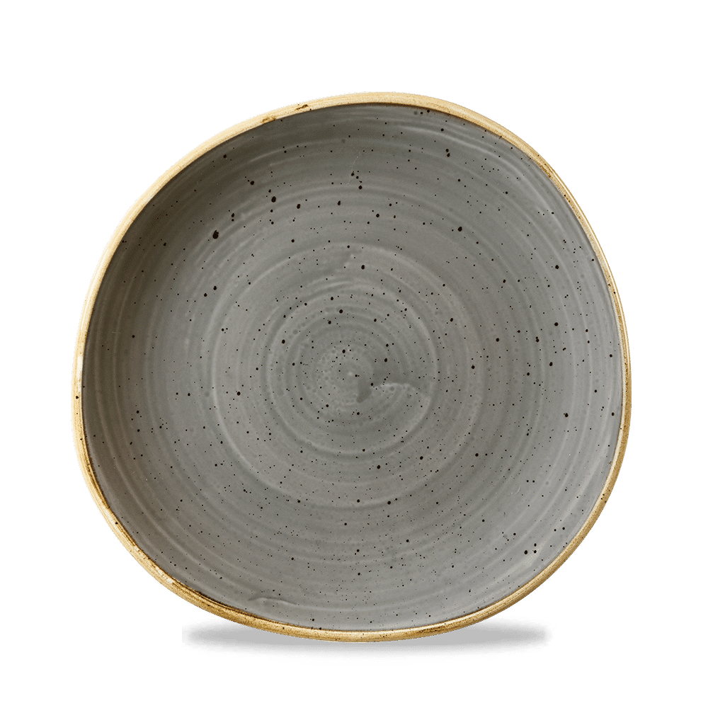 Talíř s organickým tvarem Stonecast Peppercorn Grey 210 mm