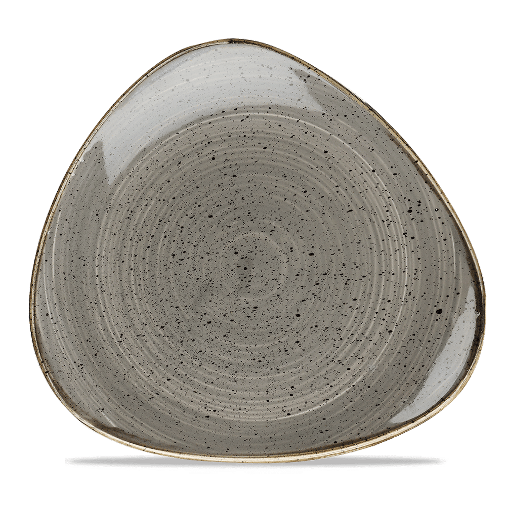 Треугольная тарелка Stonecast Peppercorn Grey 285 мм