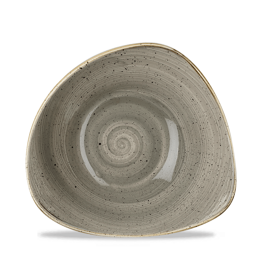 Треугольная миска Stonecast Peppercorn Grey 370 мл