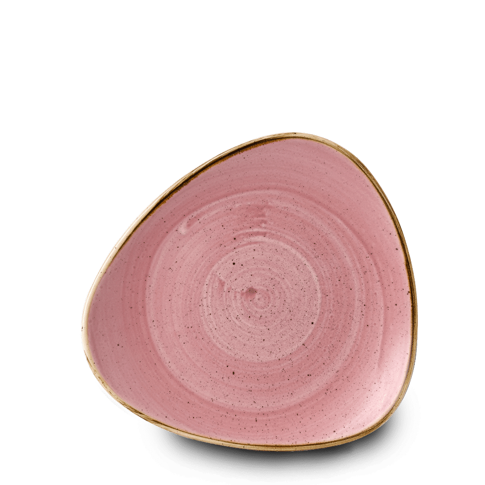 Dreieckiger Teller Stonecast Petal Pink 229 mm