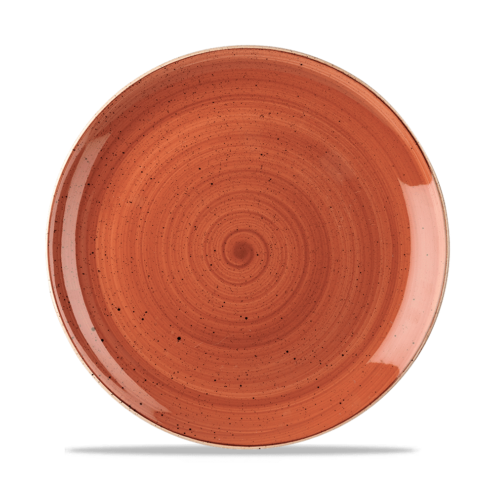 Stonecast Orange coupe plate, 260mm