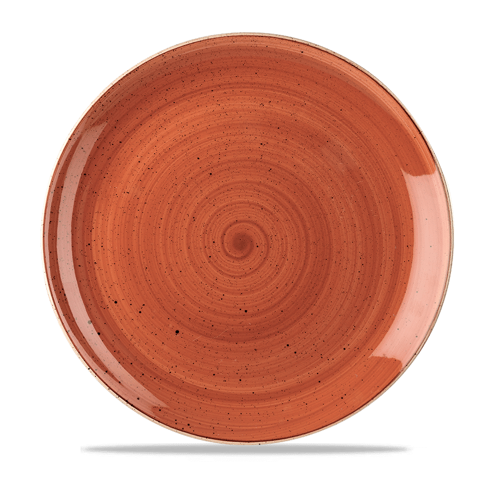 Stonecast Orange coupe plate, 288mm