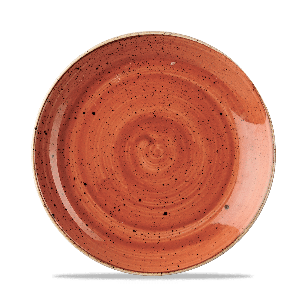 Stonecast Orange coupe plate, 217mm