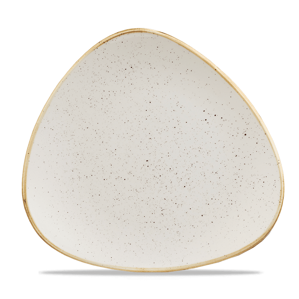 Stonecast Barley White triangular plate, 285mm